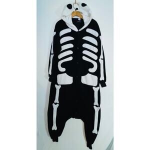 Silver Lily One Piece Skeleton Outfit - Unisex Size M -‎ Cool Drop Waist Style